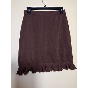 St. John Collection by Marie Gray Chocolate Brown Knit Skirt | Size 6